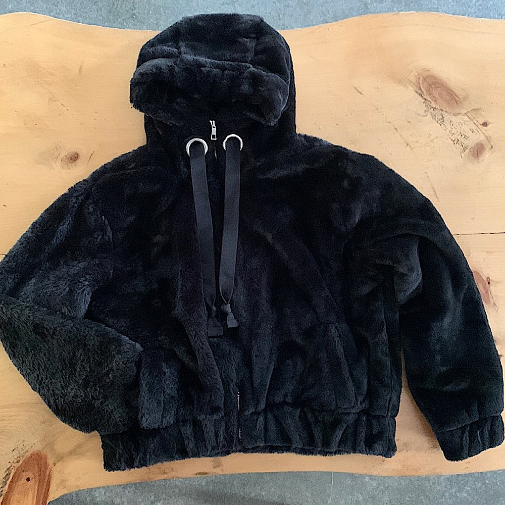 Faux fur hoodie